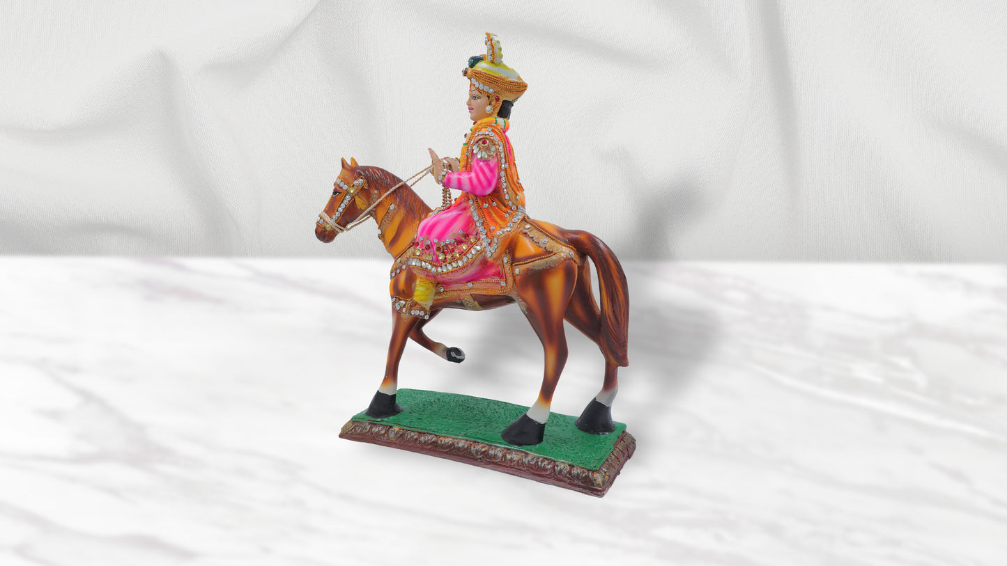 Swaminarayan Bhagwan with Manki Fiber Murti (16 Inch)