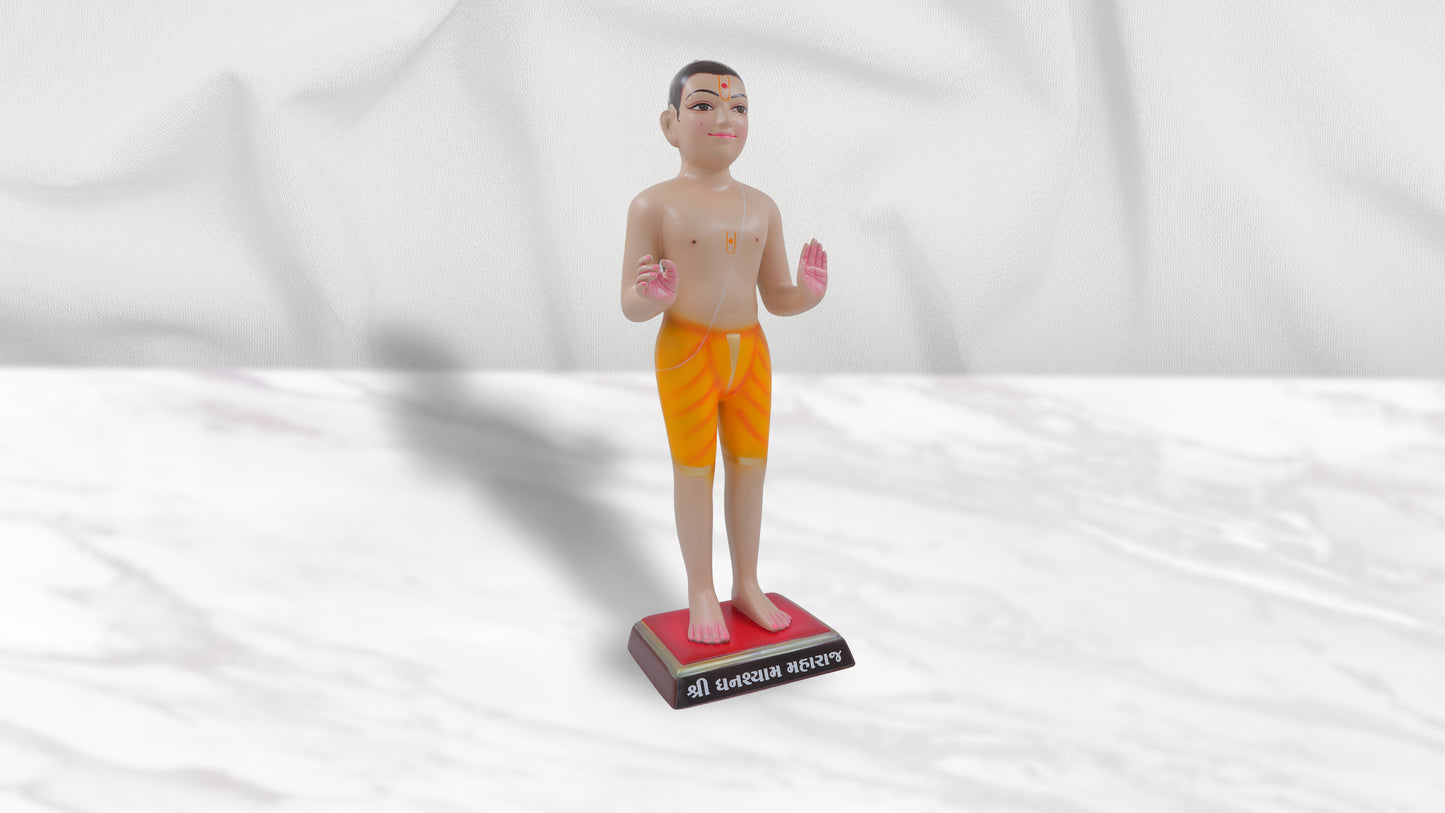 Baluda Ghanshyam Maharaj Fiber Murti (Skin Colour - 24 Inch)