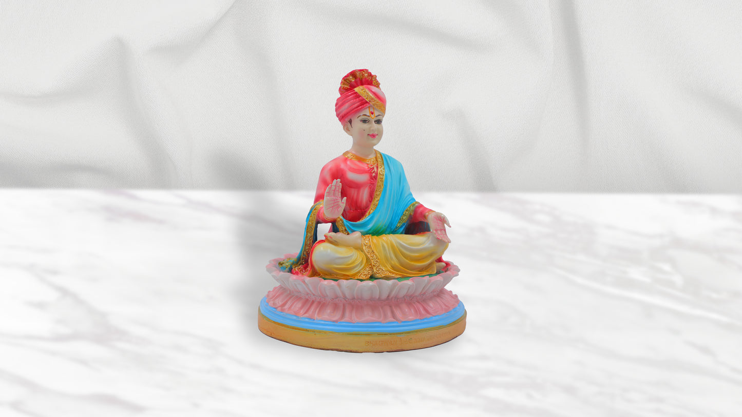 Sitting Murti of Swaminarayan Bhagwan Fiber Murti (7.8 Inch)