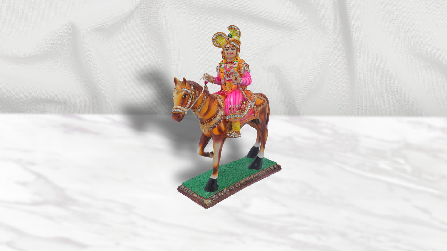 Swaminarayan Bhagwan with Manki Fiber Murti (16 Inch)
