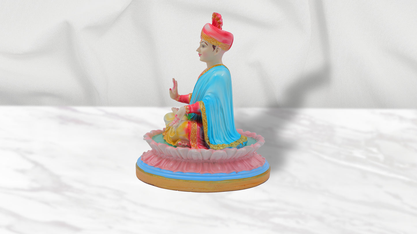 Sitting Murti of Swaminarayan Bhagwan Fiber Murti (7.8 Inch)