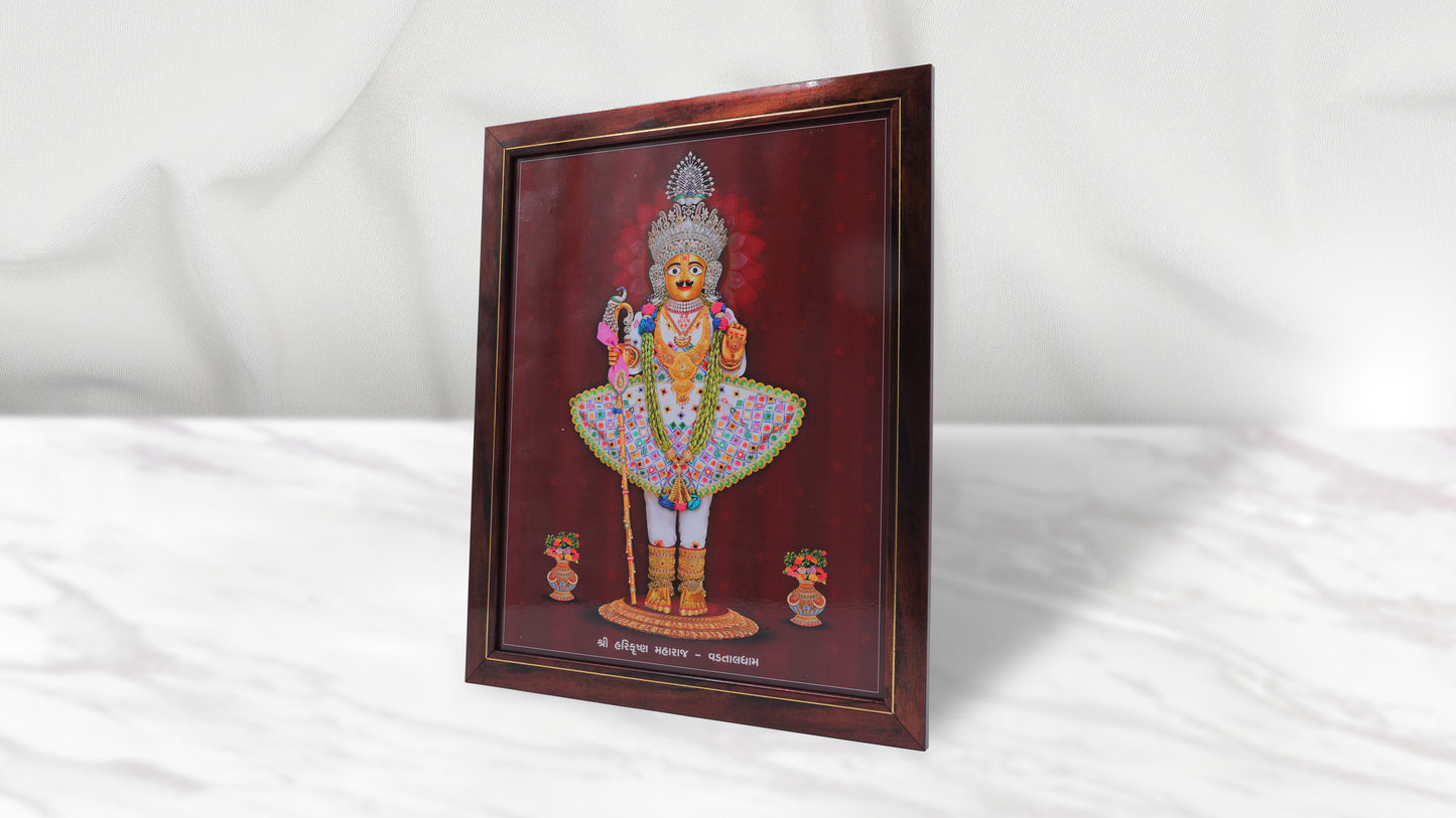 Vadtal Harikrushna Maharaj Photo Frem Murti - Swaminarayan Bhagwan Photo Frem Murti (12 x 15 Inch)