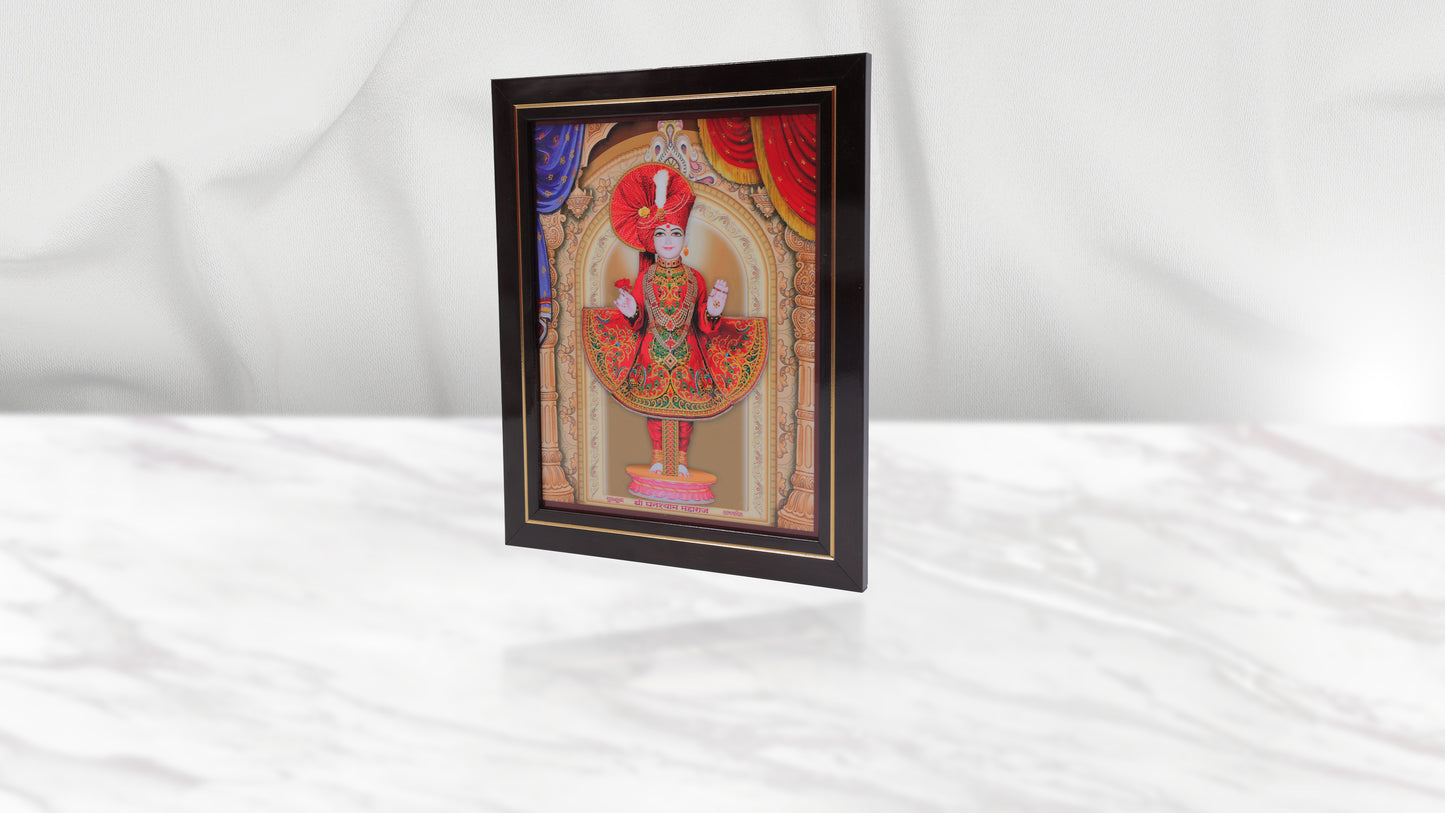 Ghanshyam Maharaj Photo Frem Murti - Swaminarayan Bhagwan Photo Frem Murti (8 x 10 Inch)
