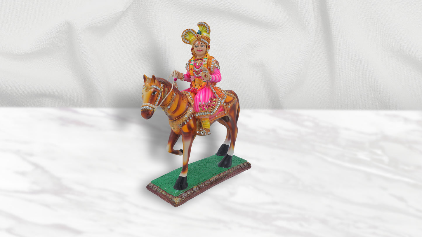 Swaminarayan Bhagwan with Manki Fiber Murti (16 Inch)