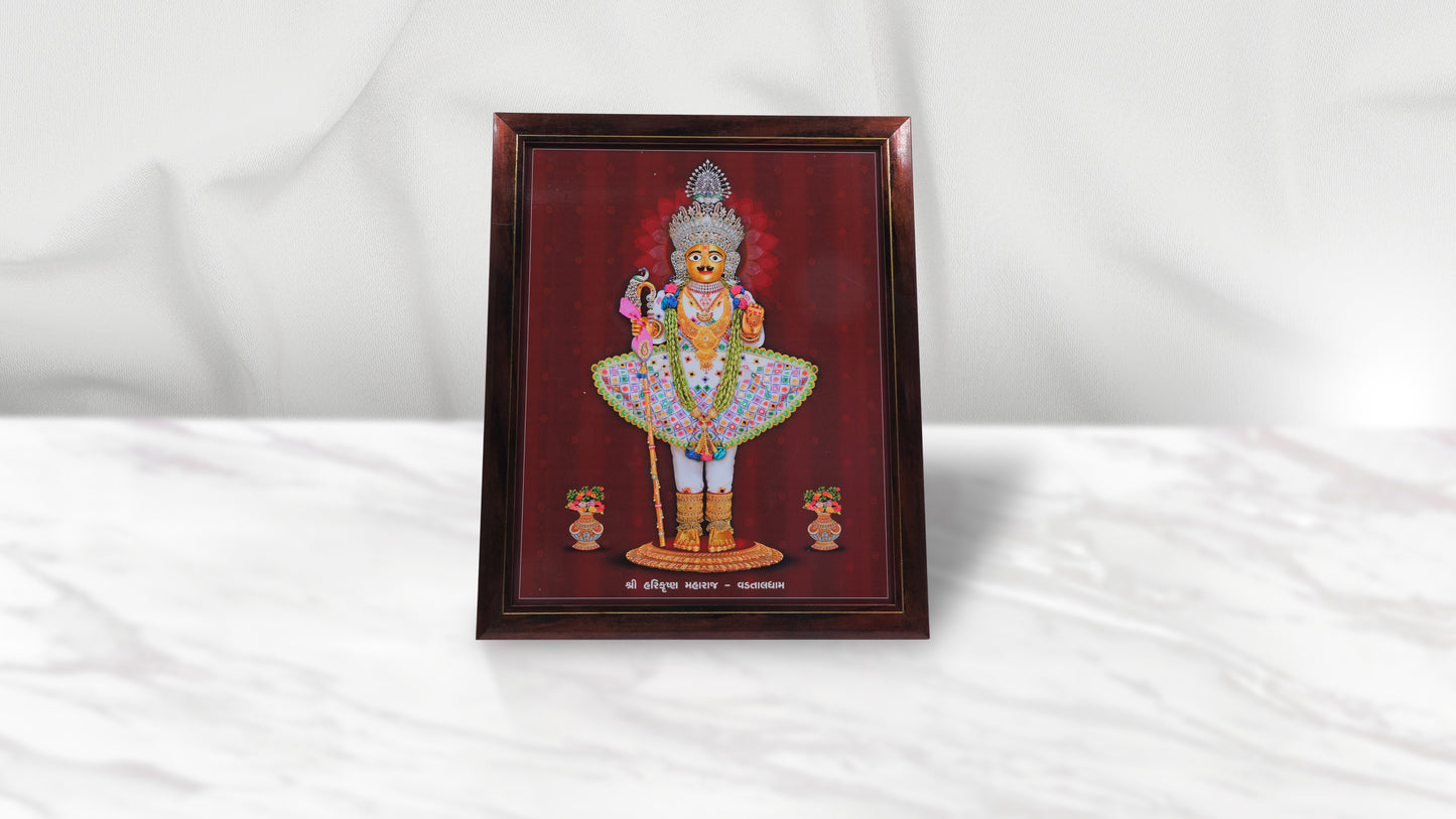 Vadtal Harikrushna Maharaj Photo Frem Murti - Swaminarayan Bhagwan Photo Frem Murti (12 x 15 Inch)