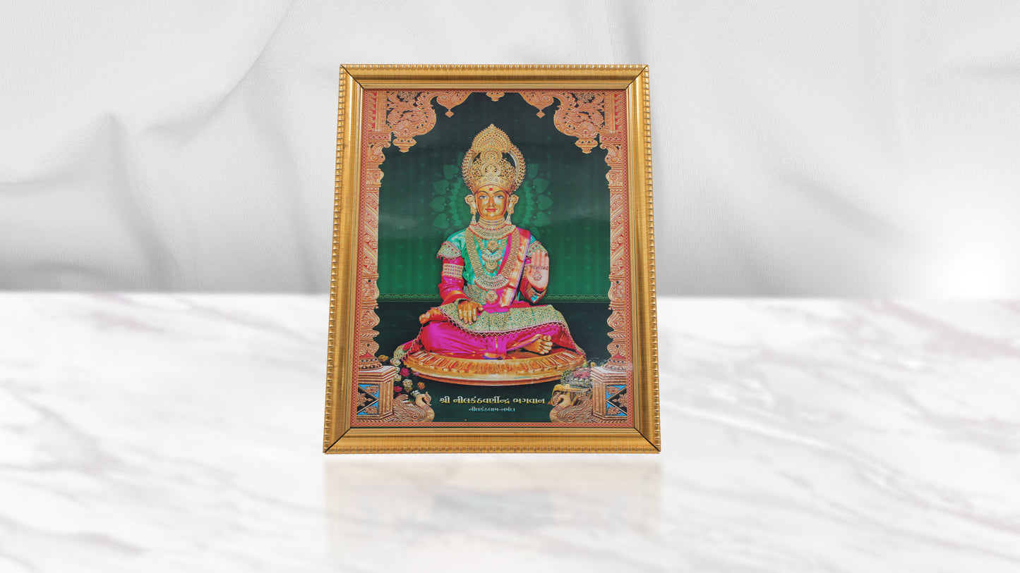 Nilkanth Prabhu Photo Frem Murti - Swaminarayan Bhagwan Photo Frem Murti (8 x 10 Inch)