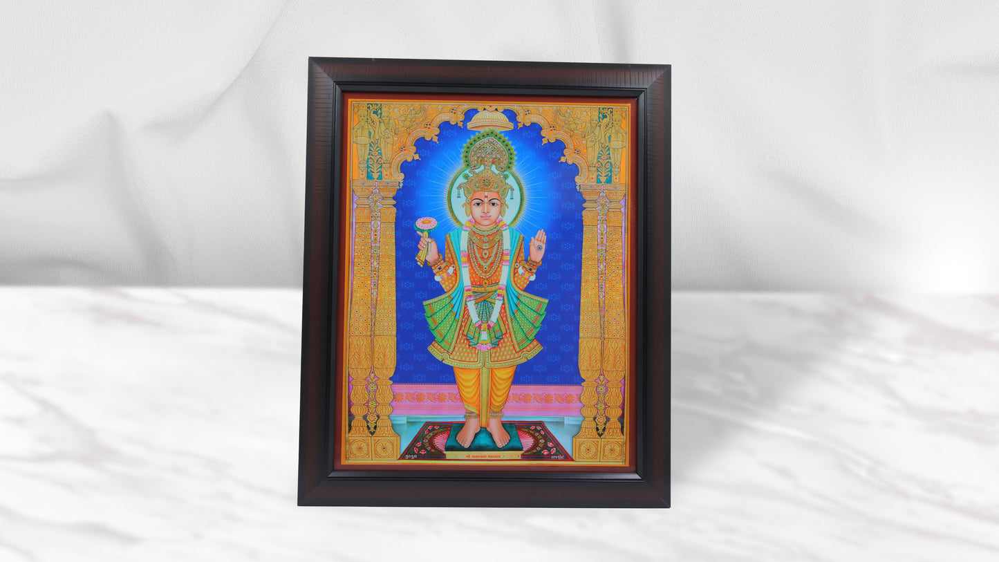 Sadhu Ashram Photo Frem Murti - Swaminarayan Bhagwan Photo Frem Murti (16 x 21 Inch)