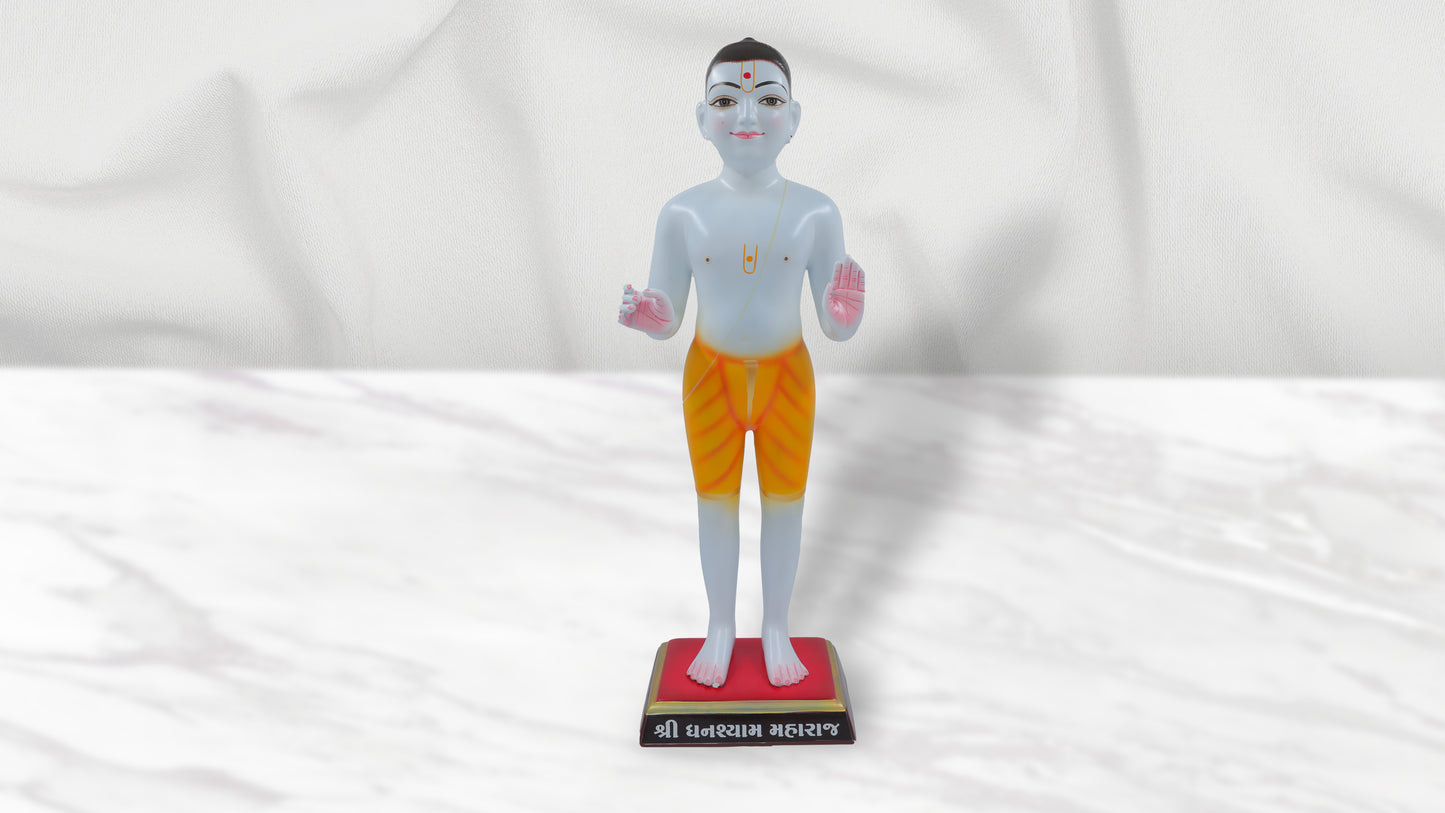 Baluda Ghanshyam Maharaj Fiber Murti (White Colour - 24 Inch)