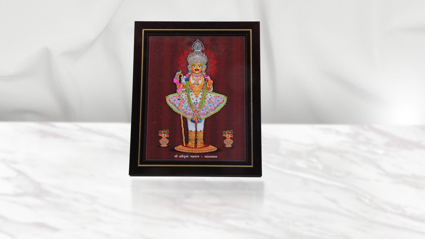 Vadtal Harikrushna Maharaj Photo Frem Murti - Swaminarayan Bhagwan Photo Frem Murti (8 x 10 Inch)