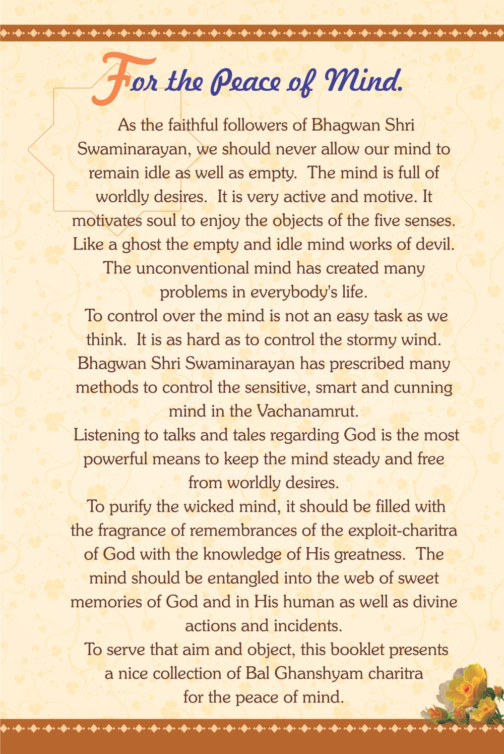 Ghanshyam Bal Charitra - English