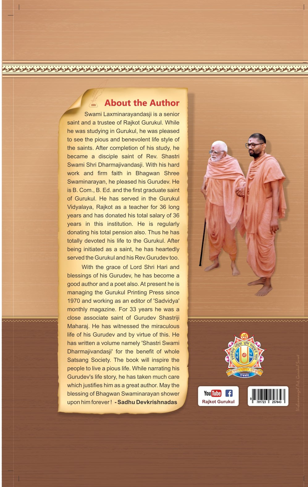 Shastri Shri Dharmajivandasji - English