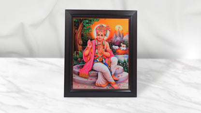 Fareni Maharaj Photo Frem Murti - Swaminarayan Bhagwan Photo Frem Murti (16 x 21 Inch)