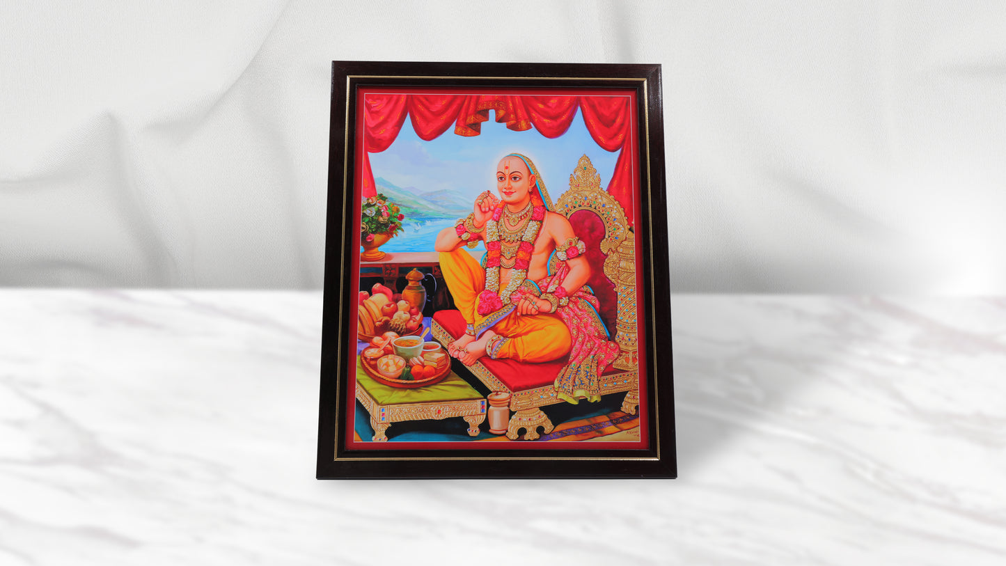 Jamta Maharaj Photo Frem Murti - Swaminarayan Bhagwan Photo Frem Murti (12 x 15 Inch)