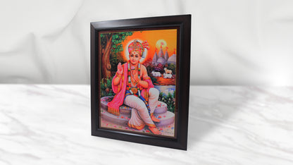 Fareni Maharaj Photo Frem Murti - Swaminarayan Bhagwan Photo Frem Murti (16 x 21 Inch)