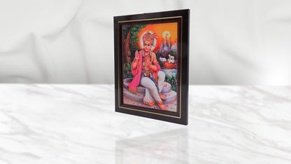 Fareni Maharaj Photo Frem Murti - Swaminarayan Bhagwan Photo Frem Murti (8 x 10 Inch)